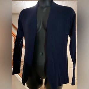 Port Authority Navy Blue Open Front Cardigan - Size Medium